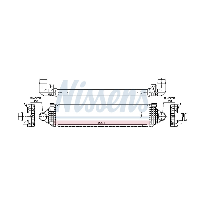 Chłodnica powietrza Intercooler NISSENS 961476