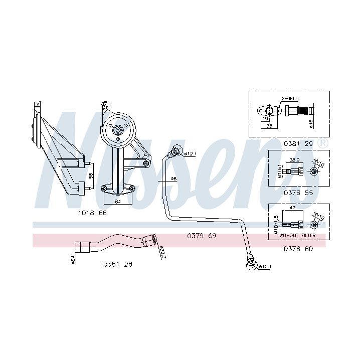 Zestaw montażowy turbosprężarki NISSENS 9300909