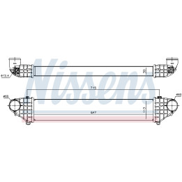 Chłodnica powietrza Intercooler NISSENS 96722