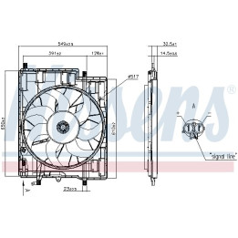 Wentylator chłodnicy silnika NISSENS 850040