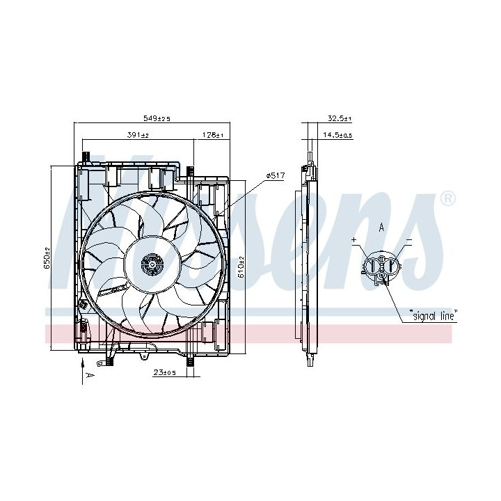 Wentylator chłodnicy silnika NISSENS 850040