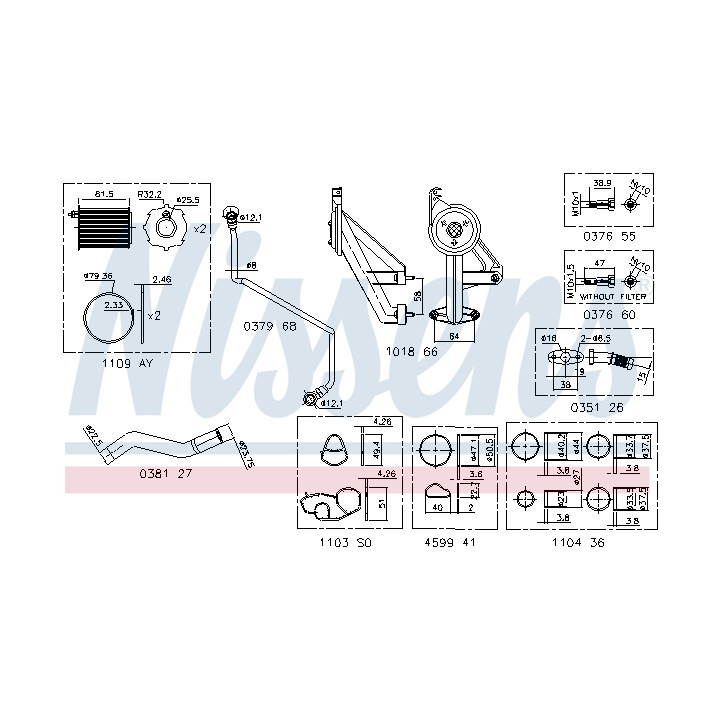 Zestaw montażowy turbosprężarki NISSENS 9300910