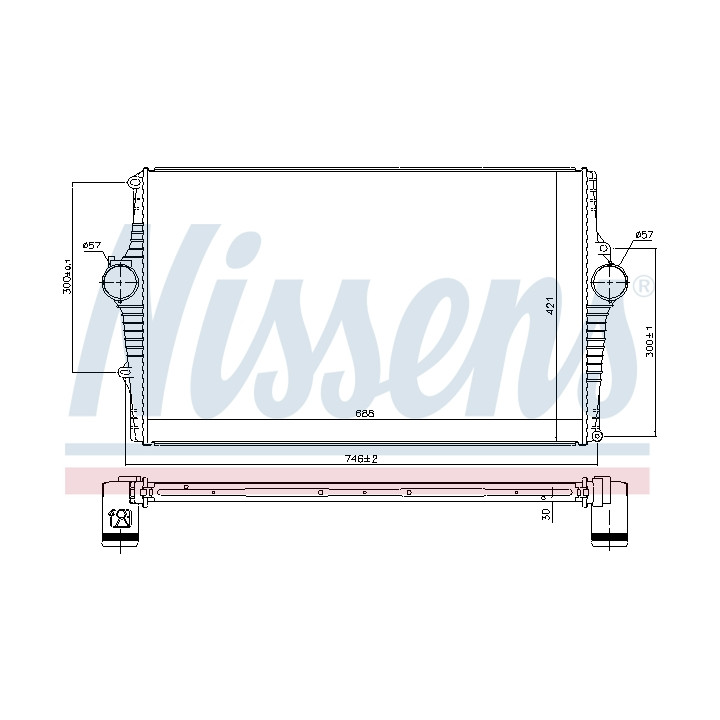 Chłodnica powietrza Intercooler NISSENS 969002