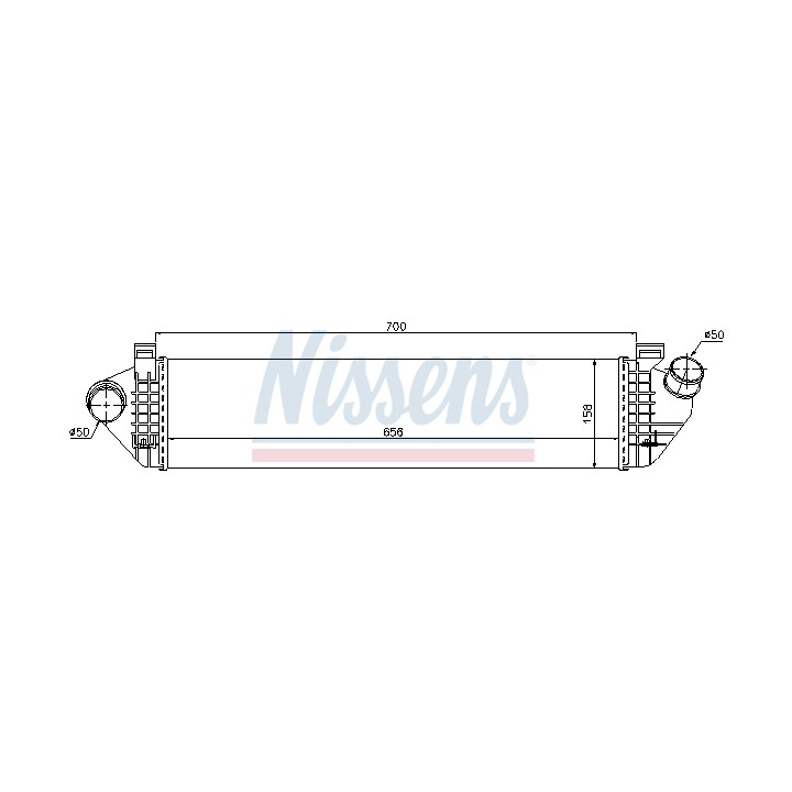 Chłodnica powietrza Intercooler NISSENS 96721