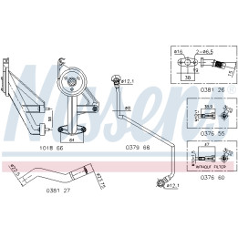 Zestaw montażowy turbosprężarki NISSENS 9300908