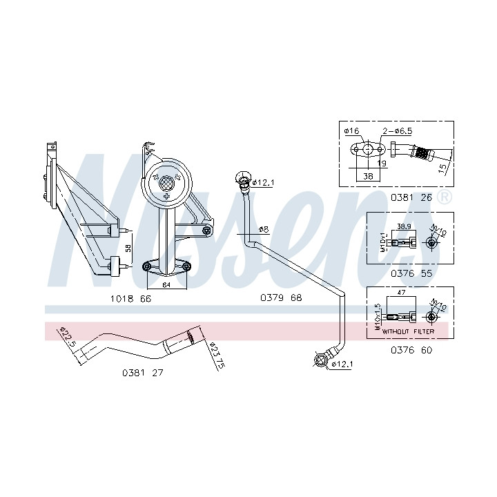 Zestaw montażowy turbosprężarki NISSENS 9300908