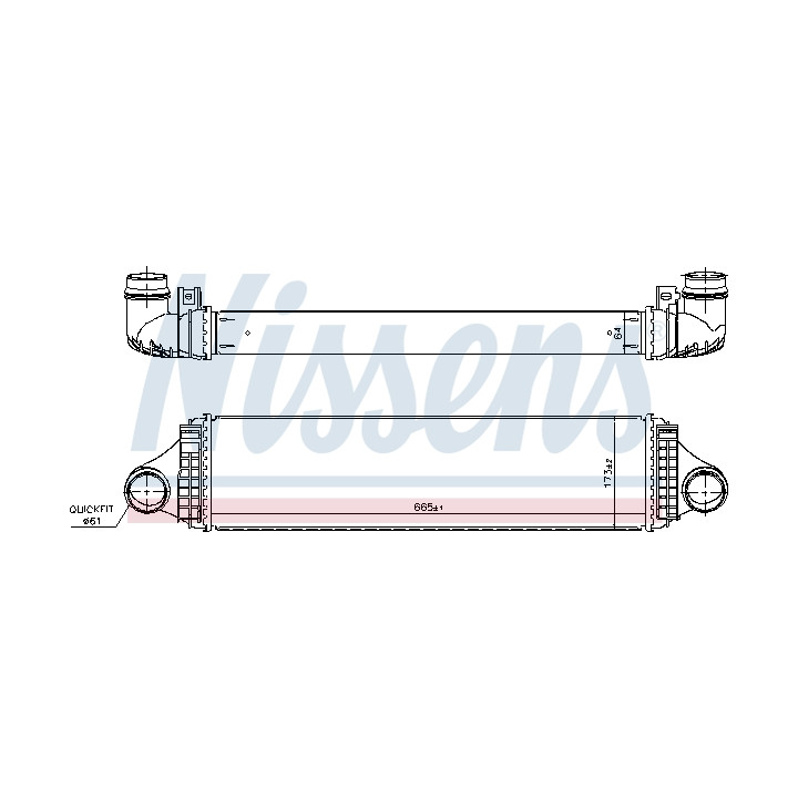Chłodnica powietrza Intercooler NISSENS 961188