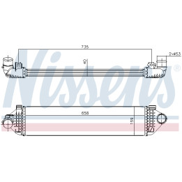 Chłodnica powietrza Intercooler NISSENS 96473