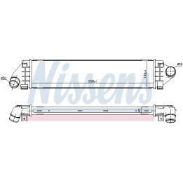 Chłodnica powietrza Intercooler NISSENS 96560