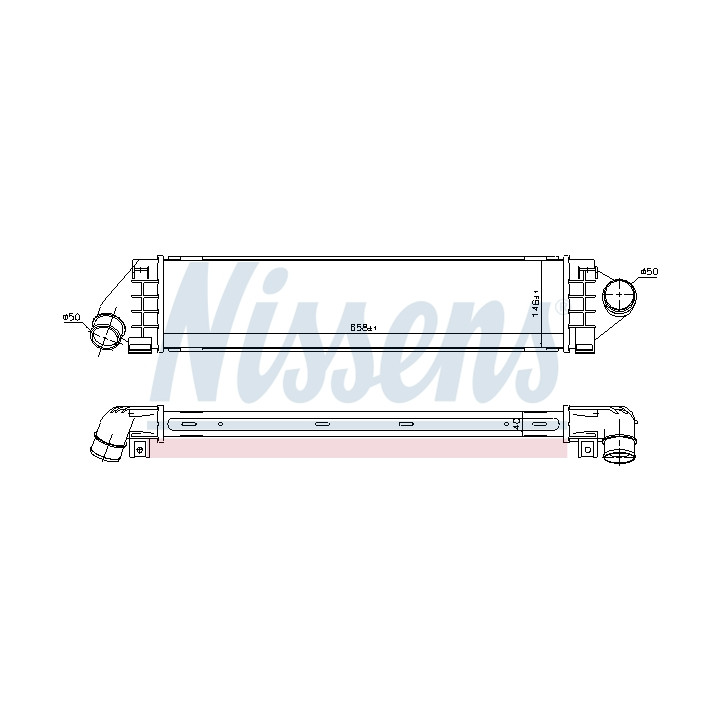 Chłodnica powietrza Intercooler NISSENS 96560
