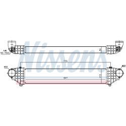 Chłodnica powietrza Intercooler NISSENS 96474