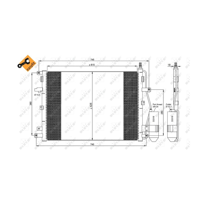 Skraplacz klimatyzacji NRF 35876