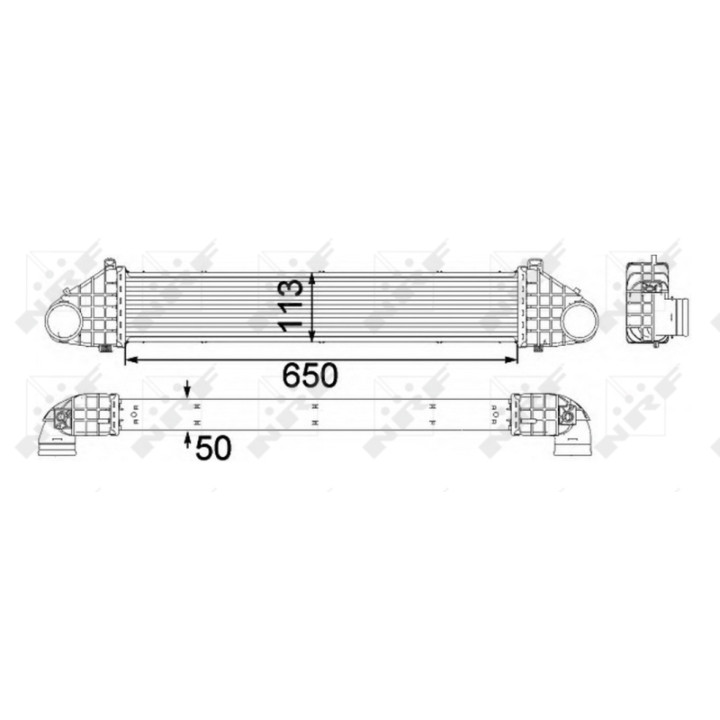 Chłodnica powietrza Intercooler NRF 30308