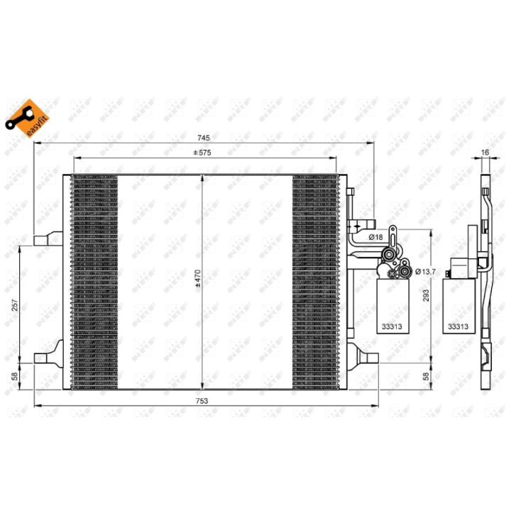 Skraplacz klimatyzacji NRF 35930