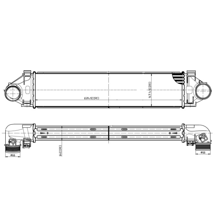 Chłodnica powietrza Intercooler NRF 309064