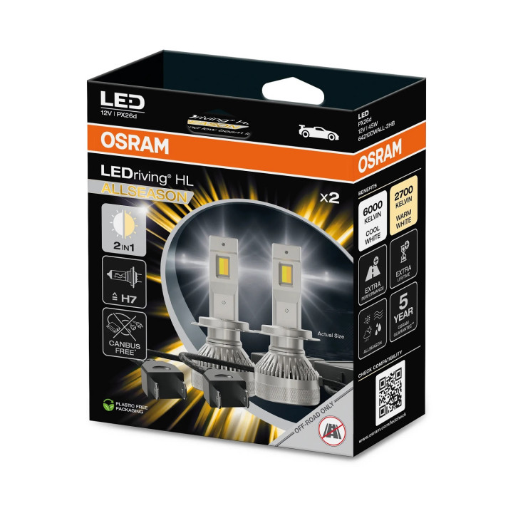 Żarówka reflektora świateł przednich OSRAM 64210DWALL-2HB