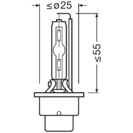 Żarówka reflektora świateł przednich OSRAM 66240XN2-2HB
