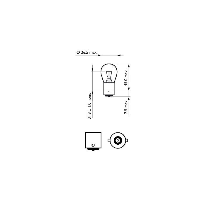 Żarówka lampy kierunkowskazu PHILIPS 12498CP