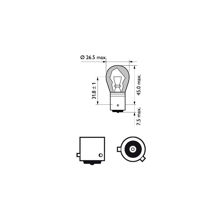 Żarówka lampy kierunkowskazu PHILIPS 12496SVB2
