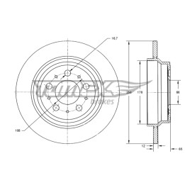 Tarcza hamulcowa TOMEX Brakes TX 71-17