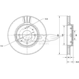 Tarcza hamulcowa TOMEX Brakes TX 70-69