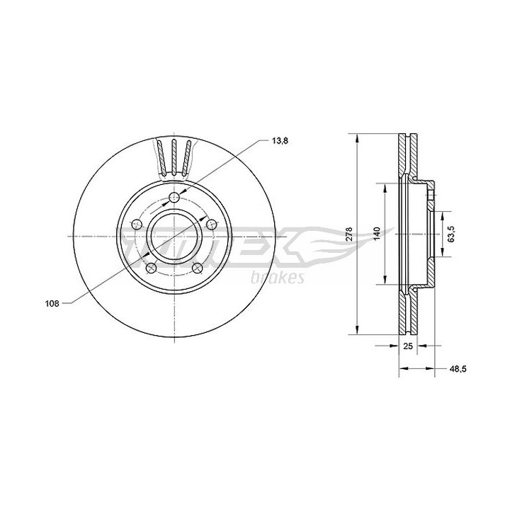Tarcza hamulcowa TOMEX Brakes TX 71-11