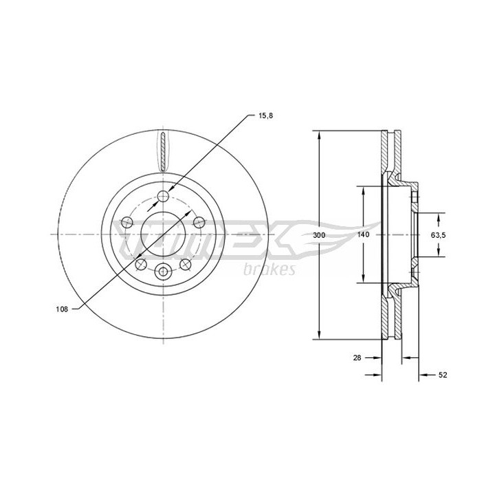 Tarcza hamulcowa TOMEX Brakes TX 71-56