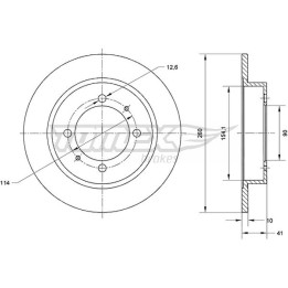 Tarcza hamulcowa TOMEX Brakes TX 70-82