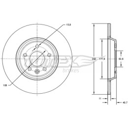 Tarcza hamulcowa TOMEX Brakes TX 73-08