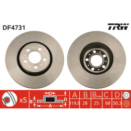 Tarcza hamulcowa TRW DF4731