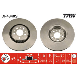 Tarcza hamulcowa TRW DF4340S