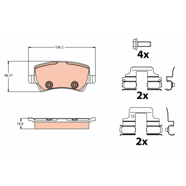 Klocki hamulcowe TRW GDB2125
