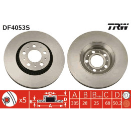 Tarcza hamulcowa TRW DF4053S