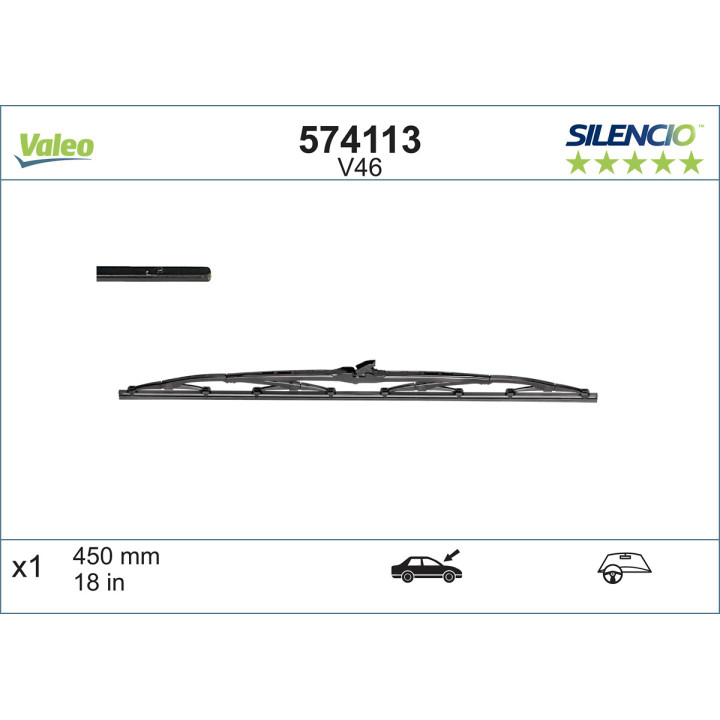 Pióro wycieraczki VALEO 574113