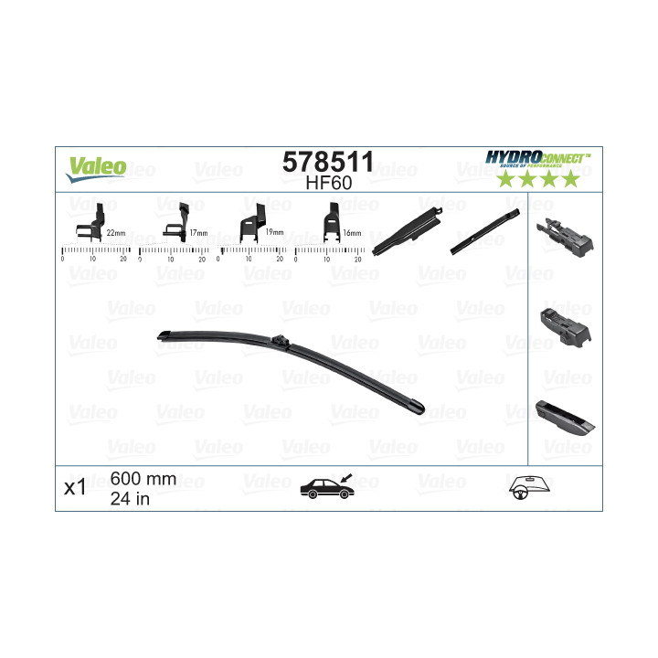 Pióro wycieraczki VALEO 578511