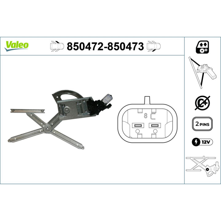 Podnośnik szyby VALEO 850472