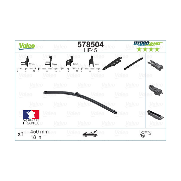 Pióro wycieraczki VALEO 578504