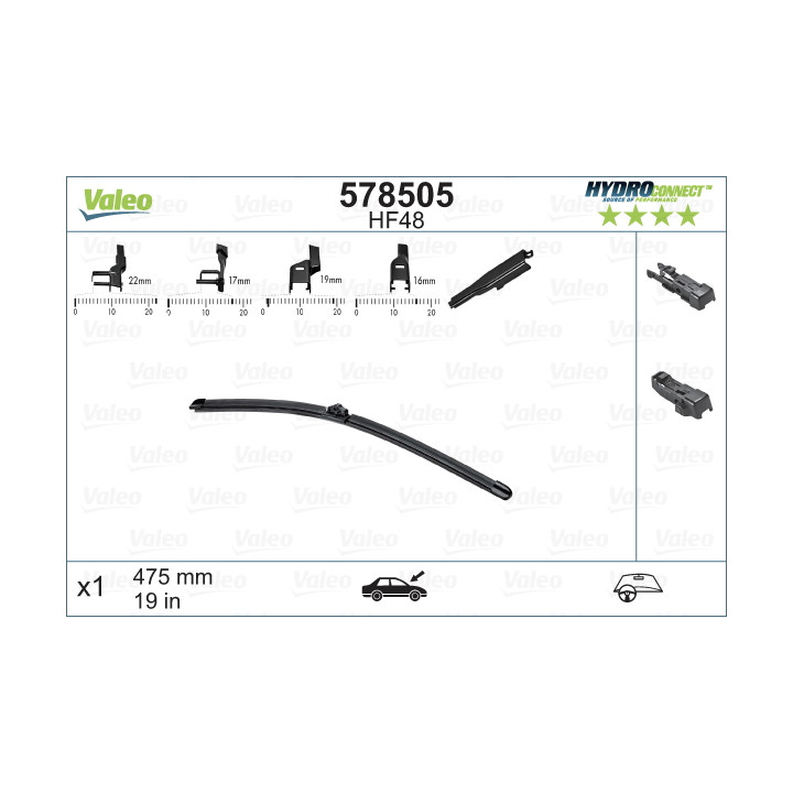 Pióro wycieraczki VALEO 578505
