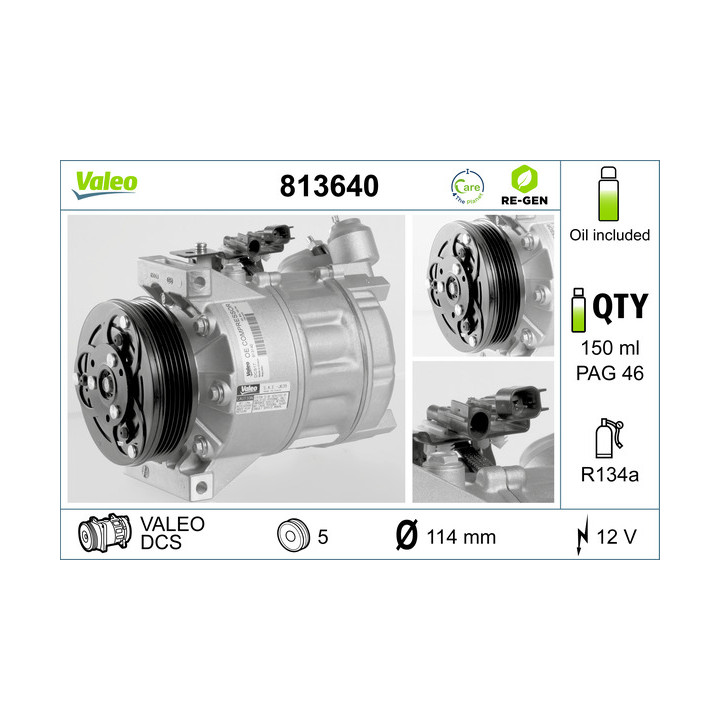 Sprężarka klimatyzacji VALEO 813640