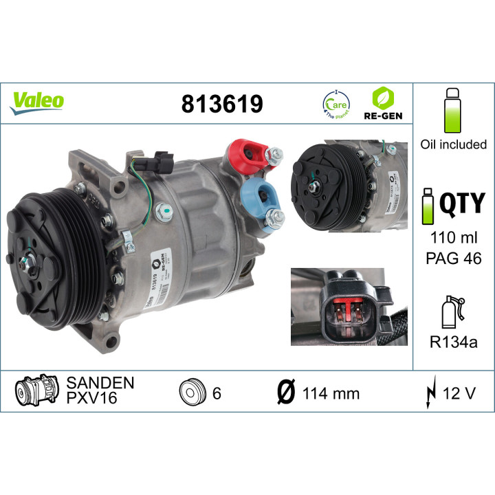 Sprężarka klimatyzacji VALEO 813619