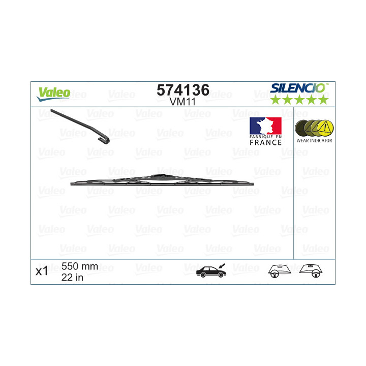 Pióro wycieraczki VALEO 574136