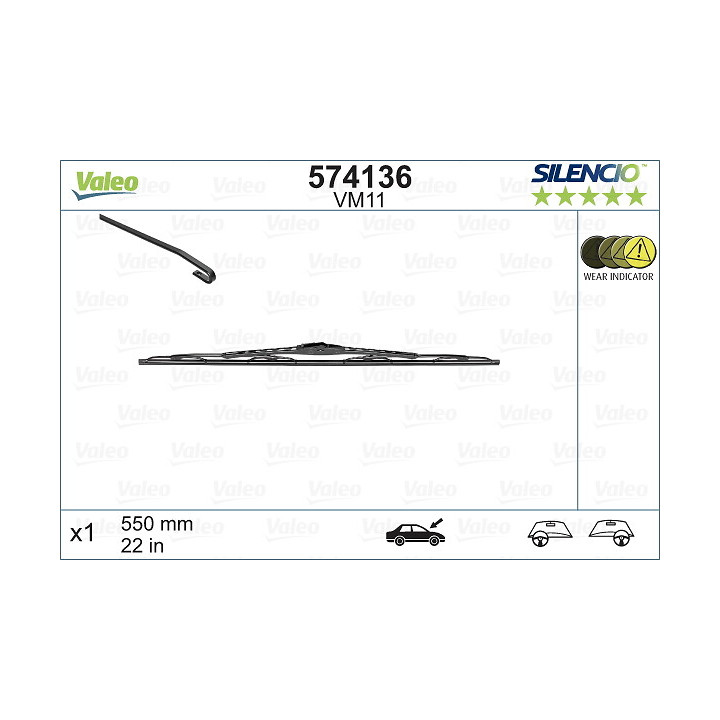 Pióro wycieraczki VALEO 574136