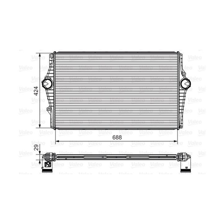 Chłodnica powietrza Intercooler VALEO 818279