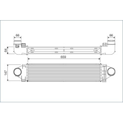 Chłodnica powietrza Intercooler VALEO 822926