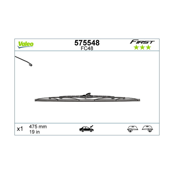 Pióro wycieraczki VALEO 575548