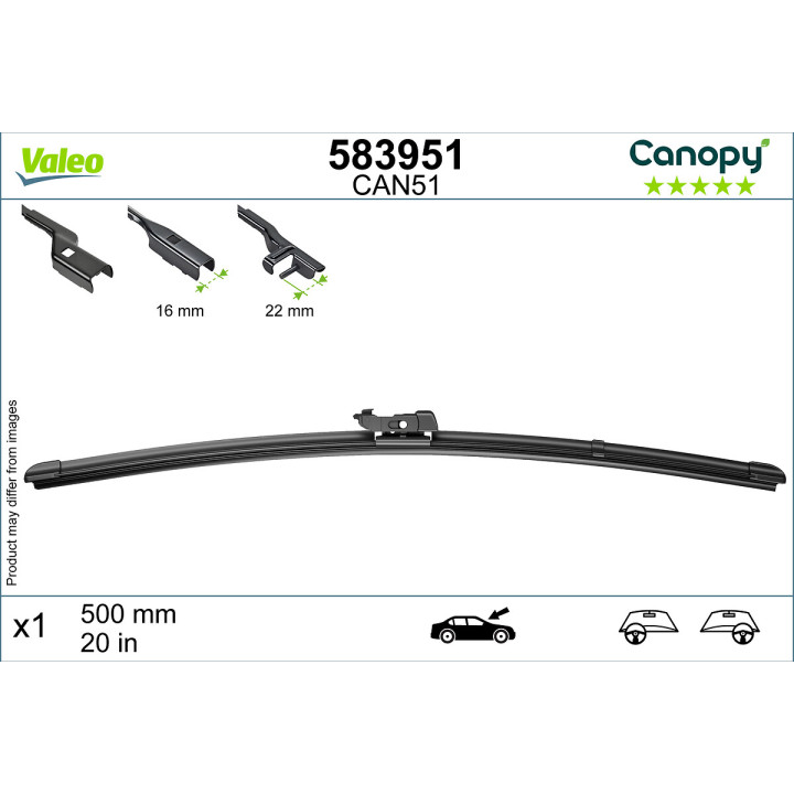 Pióro wycieraczki VALEO 583951