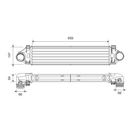 Chłodnica powietrza Intercooler VALEO 818296
