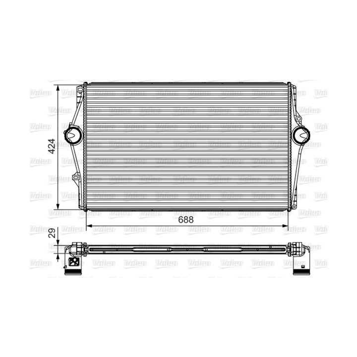 Chłodnica powietrza Intercooler VALEO 818283