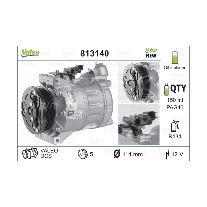 Sprężarka klimatyzacji VALEO 813140