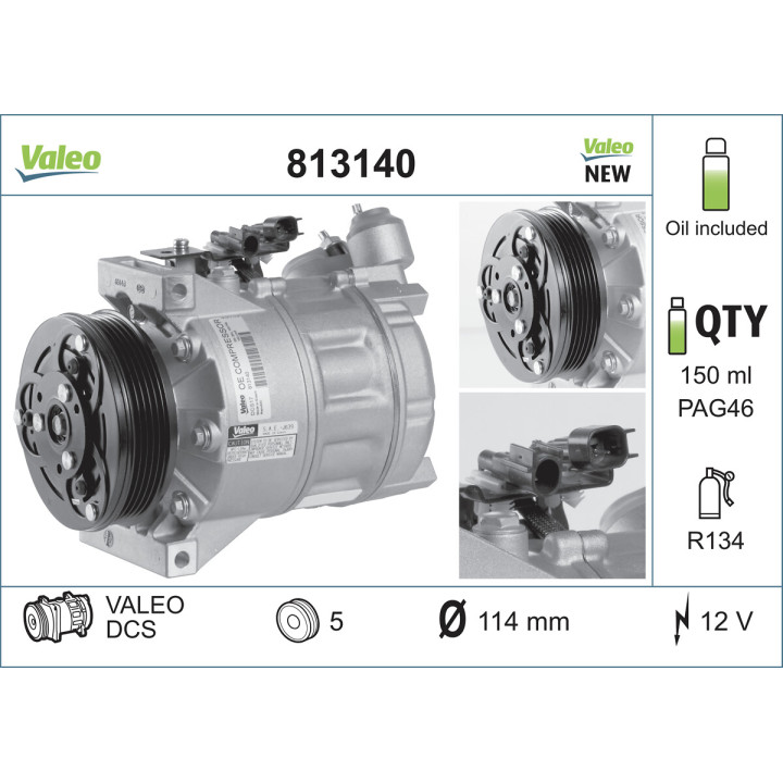 Sprężarka klimatyzacji VALEO 813140